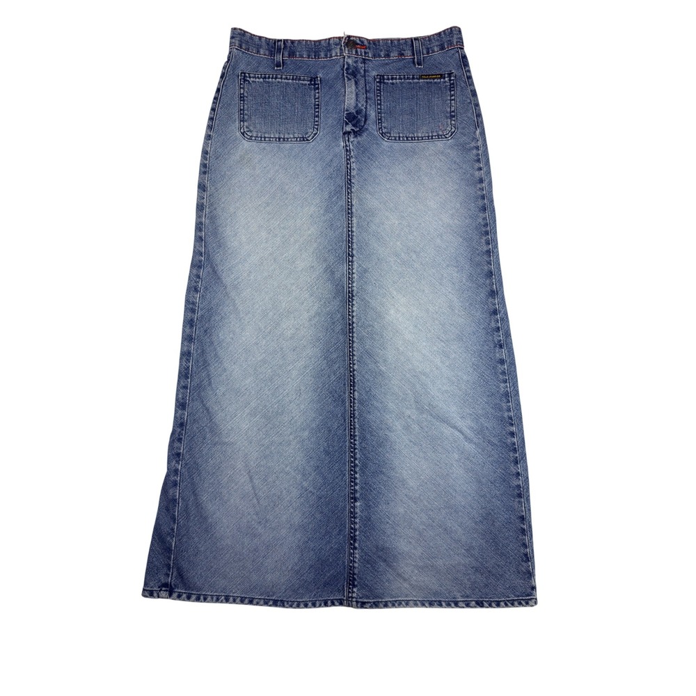 Y2K Ralph Lauren Polo Jeans Co Denim Maxi Skirt Womens Size 8